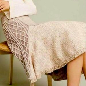 Anthropologie Sleeping on Snow Elene Asymmetrical Sweater Skirt